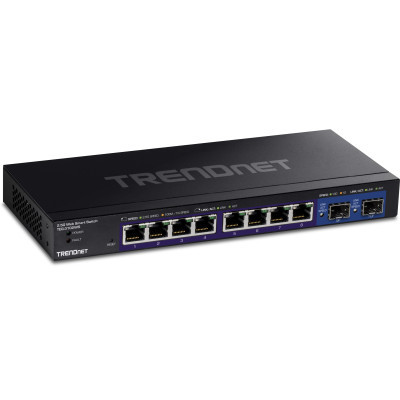 TRENDnet TEG-3102WS 10-Port Managed 2.5 Gigabit Ethernet Switch, 2x 10G SFP+ ports, rack mountable
